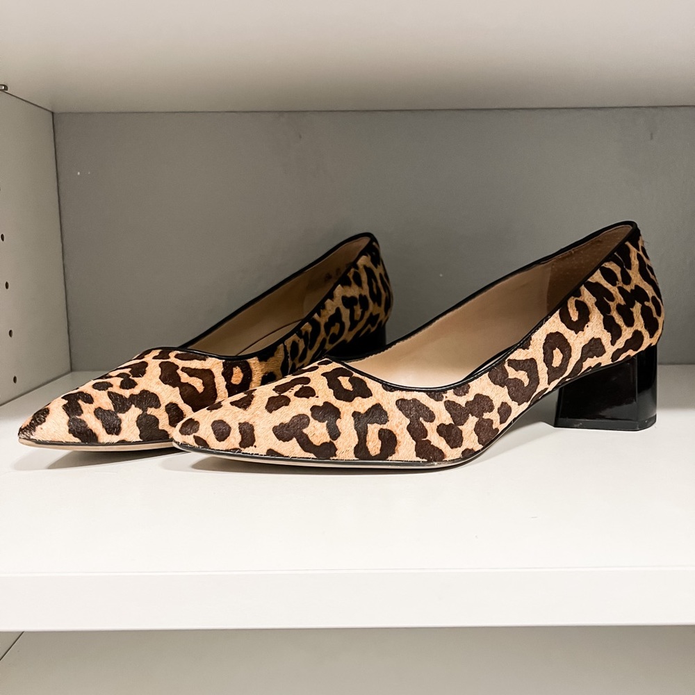 Franco Sarto Leopard Print Block Heel